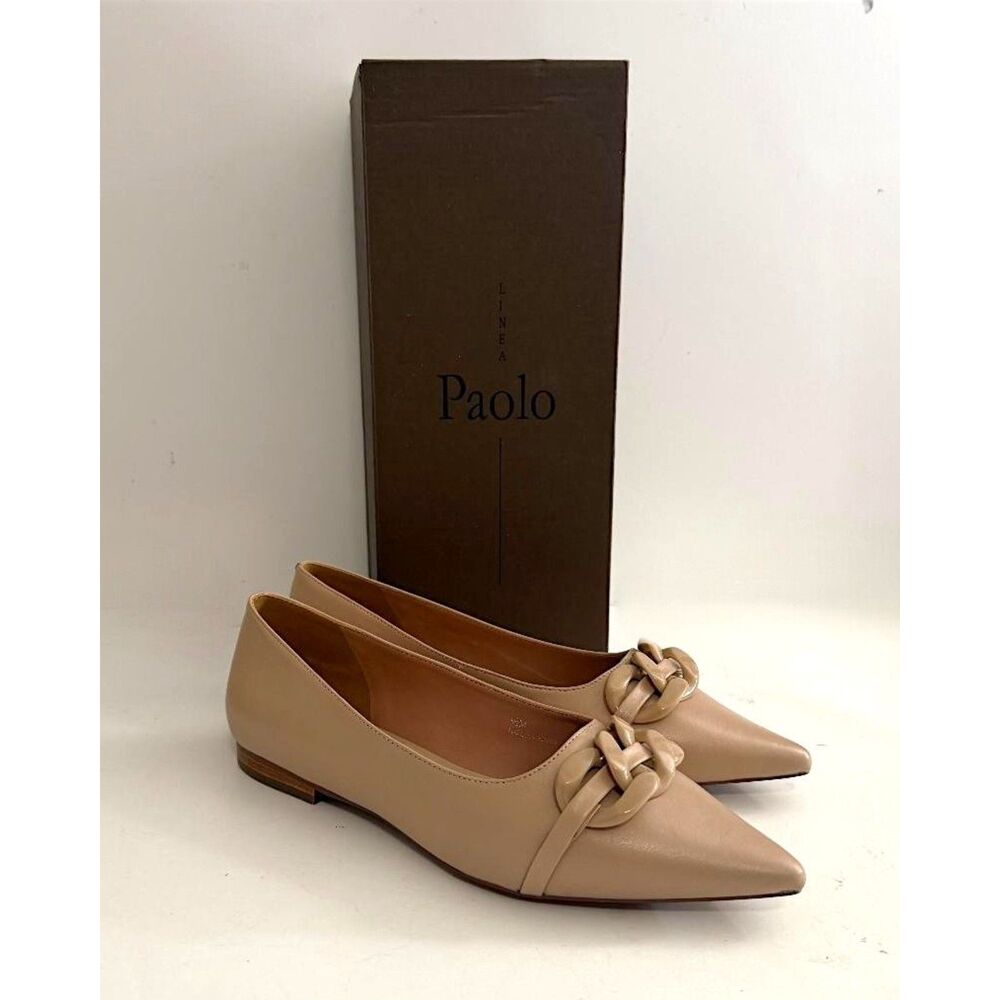 Linea Paolo NORA Nude Nappa Pointed Toe Flat - 9.5 or 12